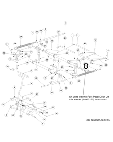Lift Assembly Diagram and Parts List for Z-FORCE60 53AA5BBJ-53AA5BBJ710 Cub Cadet Lawn Tractor